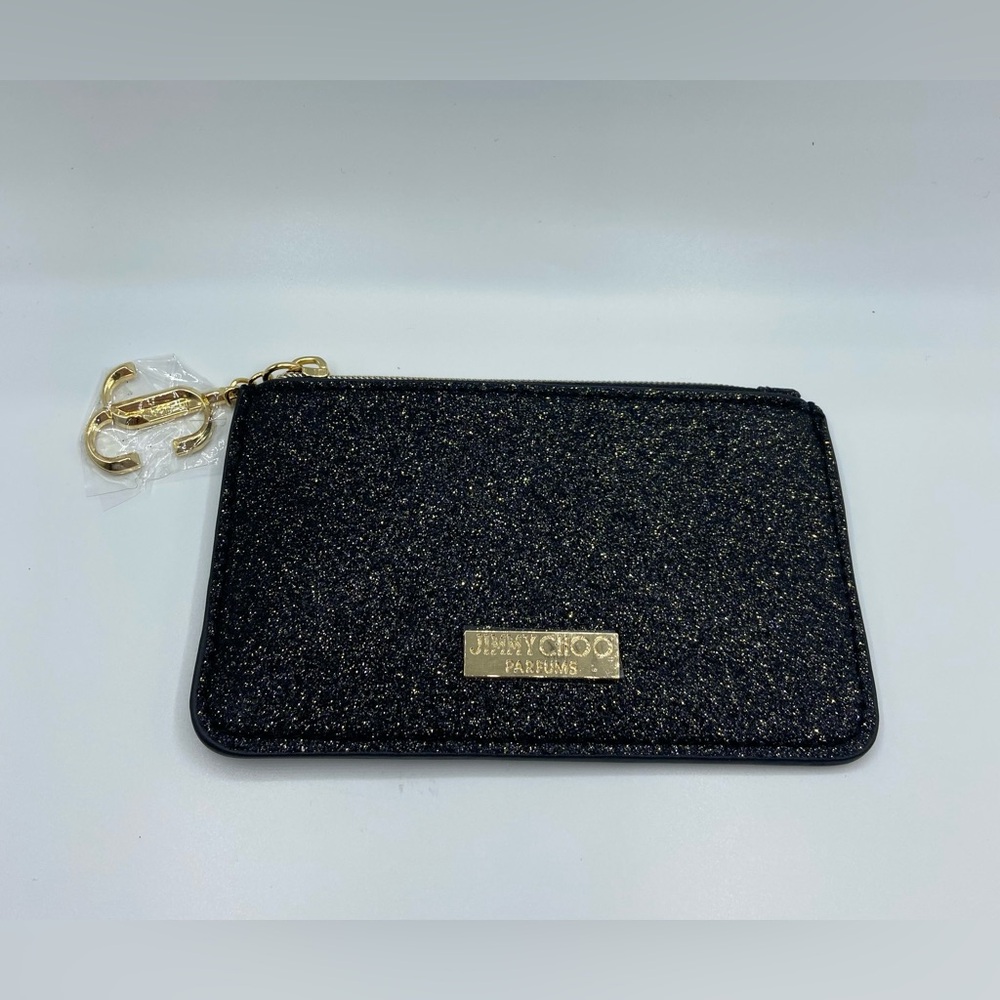 Jimmy Choo Parfum Zip Pouch-Black/Glitter